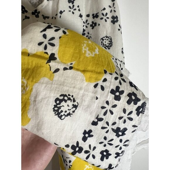 Michigan Wolverines handkerchief hem floral sleeveless swing mini dress L - Picture 4 of 10